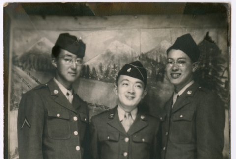 Three Men in Uniform (ddr-densho-368-613)
