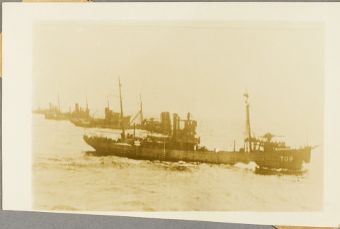 Photograph of British navy ships (ddr-njpa-13-595)
