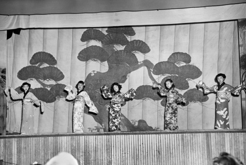Five girls on stage in costume (ddr-ajah-3-321)