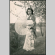 Woman in kimono with parasol (ddr-densho-523-221)