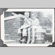 Girl and boy on steps (ddr-densho-355-848)