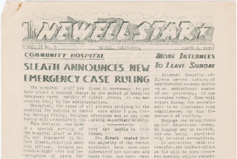 The Newell Star, Vol. II, No. 9 (March 2, 1945) (ddr-densho-284-58)