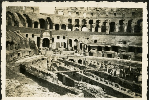 Nisei soldiers visiting the Colosseum,  Rome (ddr-densho-164-8)