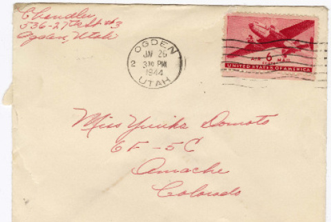 Letter to Yuri Domoto from Thelma Chandler (ddr-densho-356-380)