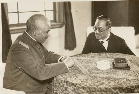 Wang Chonghui speaking with General Mazaki (ddr-njpa-1-1020)