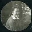Photograph of Mitzie, the secretary and interpreter for PHN (ddr-csujad-47-185)