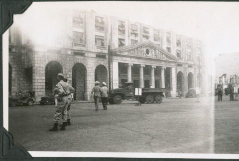 Large building with truck in front (ddr-ajah-2-678)