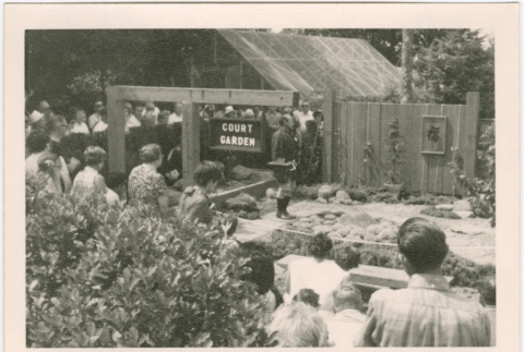 Attendees at a Japanese Garden Demonstration at Hill Nursery (ddr-densho-377-334)