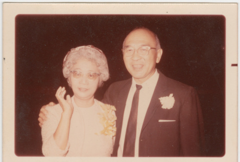 Agnes and Chester Sakura with corsages (ddr-densho-523-484)