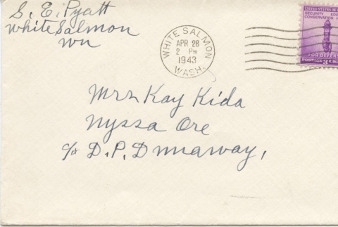 Letter from Dan and Sarah Mosier to George Kida and parents (ddr-one-3-48)