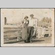 Couple standing on pier (ddr-densho-316-98)