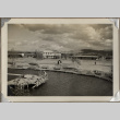 Three girls walking by canal with building in background (ddr-densho-587-13)