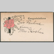 Congratulations card to Pauline from Mrs. Hoshi (ddr-densho-316-142)