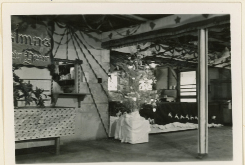Mess hall at Christmas (ddr-densho-37-1296)