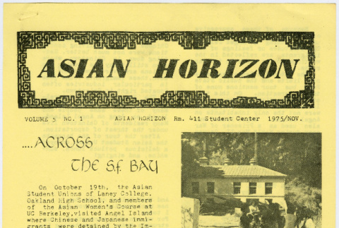 Asian Horizon Vol. 5 No. 1 Nov. 1975 (ddr-densho-444-122)