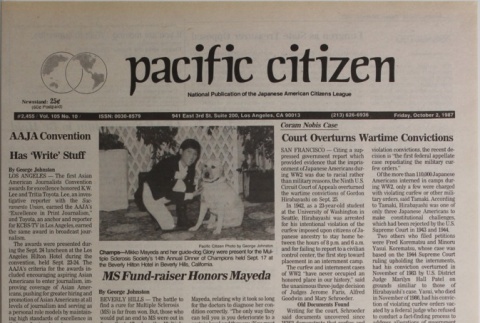 Pacific Citizen, Vol. 105, No. 10 (October 2, 1987) (ddr-pc-59-35)