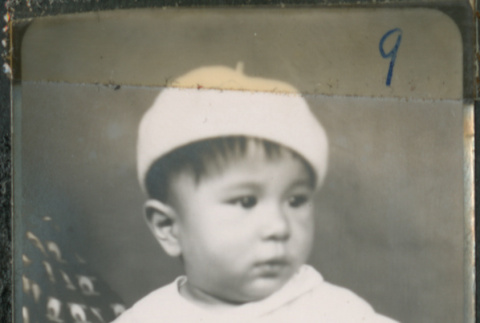 Baby in white beret (ddr-densho-483-631)
