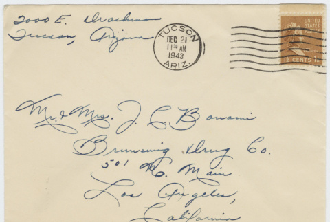 Envelope addressed to John Bonomi (ddr-janm-21-38)