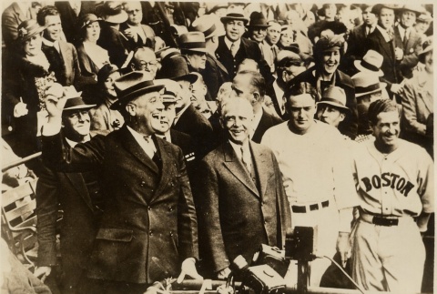 Franklin D. Roosevelt at a Washington Senators vs. Boston Red Sox game (ddr-njpa-1-1499)