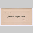 Josephine Shigeko Seno's graduation name card (ddr-densho-550-110)