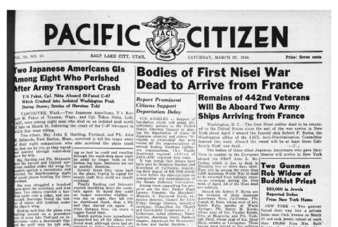 The Pacific Citizen, Vol. 26 No. 13 (March 27, 1948) (ddr-pc-20-13)