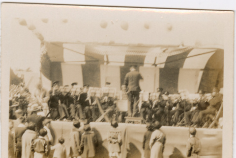 Stage with band (ddr-densho-426-1582)