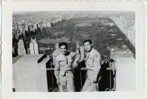 Japanese American soldiers above Central Park (ddr-densho-201-147)