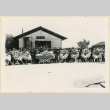 Funeral attendees outside Buddhist Church (ddr-densho-37-2047)