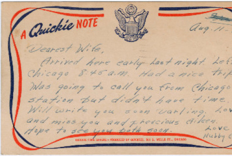 Card from Alvin to Kathleen (ddr-densho-406-36)