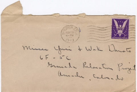 Letter and envelope (ddr-densho-443-209-mezzanine-503fff040f)