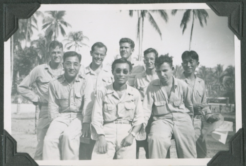 Eight men posing for photo.  Joe Iwataki on right (ddr-ajah-2-659)