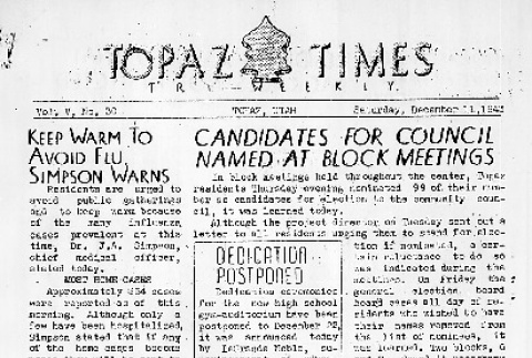 Topaz Times Vol. V No. 30 (December 11, 1943) (ddr-densho-142-249)