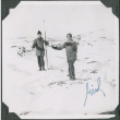 Two men standing in snow, signature of front (ddr-ajah-2-159)