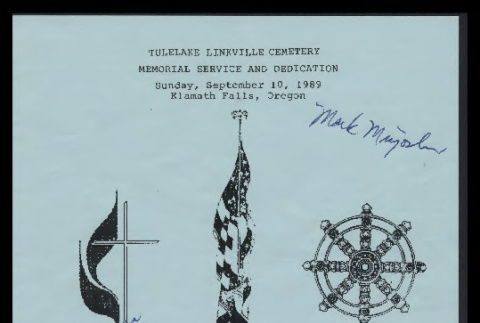 Tulelake Linkville Cemetery memorial service and dedication (ddr-csujad-55-160)
