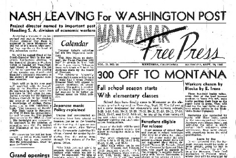 Manzanar Free Press Vol. II No. 26 (September 19, 1942) (ddr-densho-125-66)