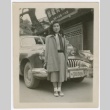 Woman standing in front of car (ddr-densho-332-3)