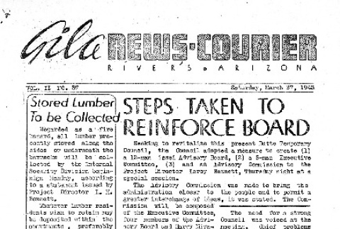 Gila News-Courier Vol. II No. 37 (March 27, 1943) (ddr-densho-141-73)