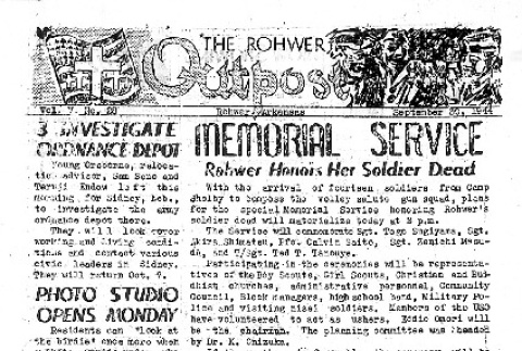 Rohwer Outpost Vol. V No. 28 (September 30, 1944) (ddr-densho-143-206)
