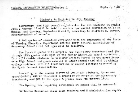 Heart Mountain General Information Bulletin Series 4 (September 4, 1942) (ddr-densho-97-567)