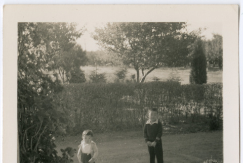 Two boys in yard (ddr-densho-329-775)