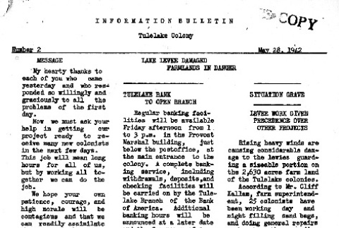 Information Bulletin #2 (May 28, 1942) (ddr-densho-65-301)