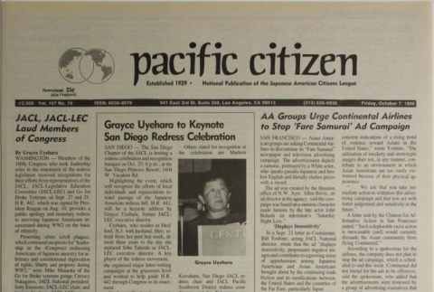 Pacific Citizen, Vol. 107, No. 10 (October 7, 1988) (ddr-pc-60-35)