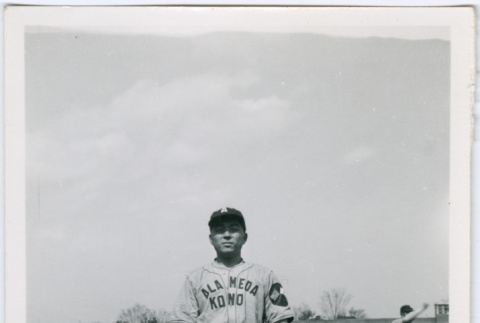 Man in Kono All-Stars baseball uniform (ddr-densho-329-808)