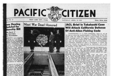 The Pacific Citizen, Vol. 26 No. 15 (April 10, 1948) (ddr-pc-20-15)