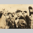 Kan Kikuchi, Nobuko Yoshiya and others outside an airplane (ddr-njpa-4-412)