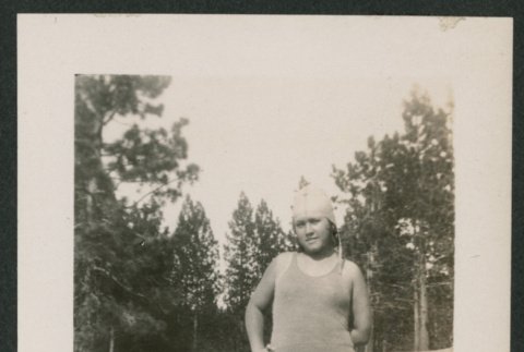1 woman in a swimsuit (ddr-densho-378-857)