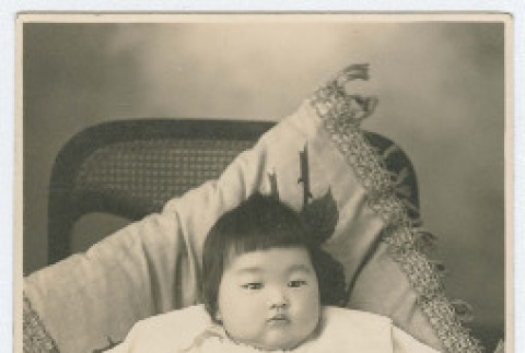 Postcard photograph of Tamako Inouye as baby (ddr-densho-383-449)