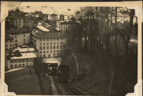 View looking down funicular line to town (ddr-densho-466-809)