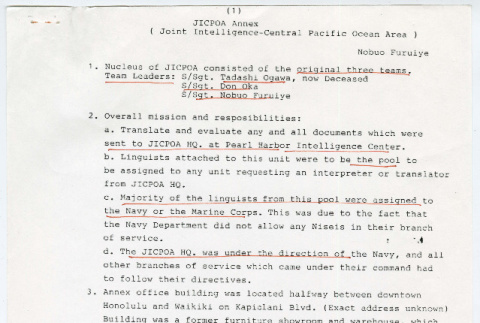 JICPOA Annex notes (ddr-densho-1007-1098)