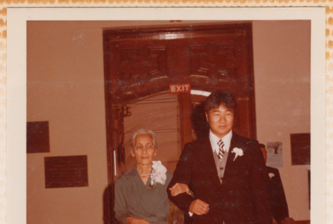 Mitsuye Yabe and Man Walking Down Aisle (ddr-ohs-1-268)